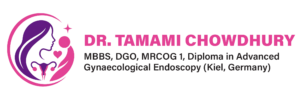 Dr. Tamami Chowdhury Gynecologist and Obstetrician Logo with Advanced Gynaecological Endoscopy Specialist Credentials